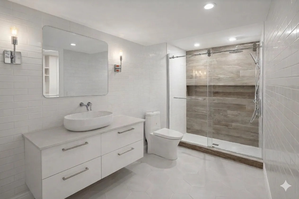 Modern ensuite bathroom Ottawa Hillcrest walk-in shower